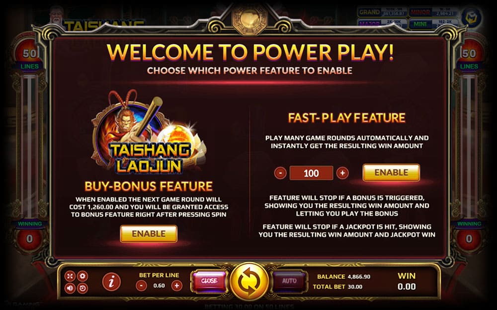 Tai Shang Lao Jun Slot  โหมดซื้อฟรีสปิน 