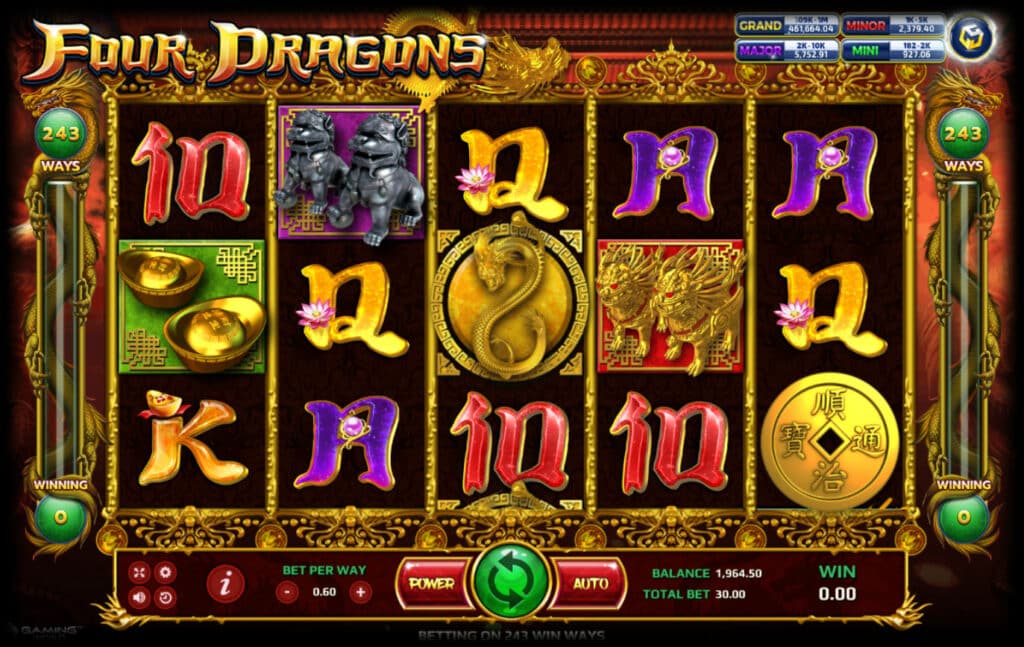  หน้าเกมสล็อต  Kubet Four Dragons