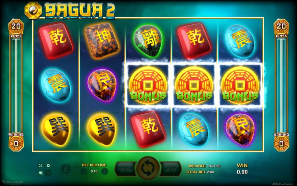 เกมมี 3 แถว 5 รีล Kubet Bagua 2
